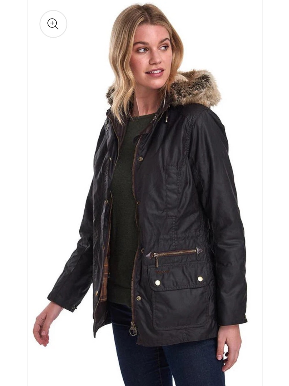 Barbour Kelsall Navy Waxed Jacket US 8 - Picture 9 of 9